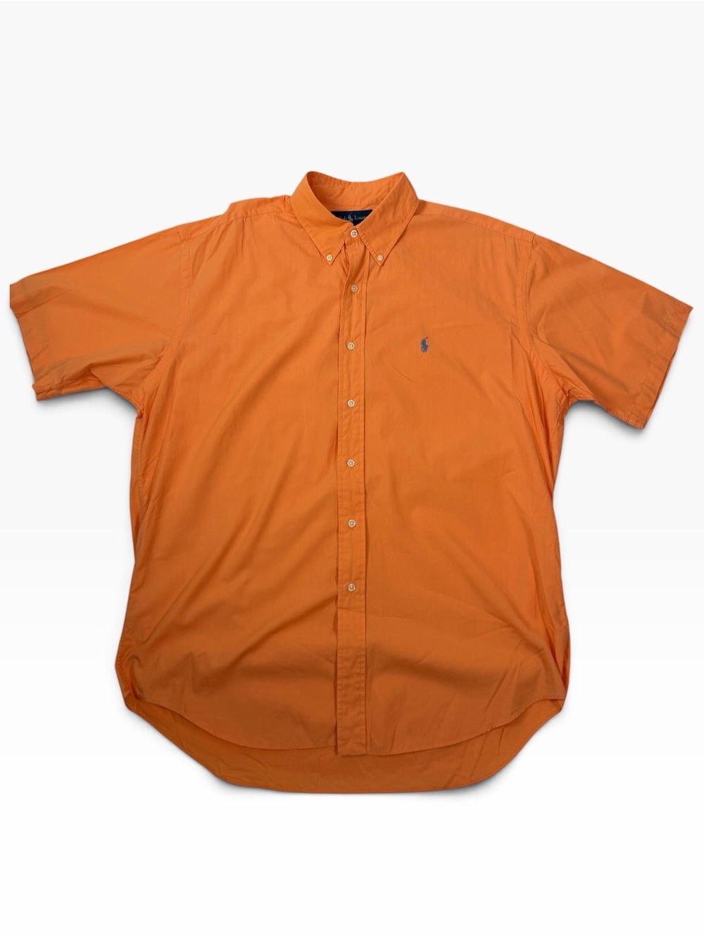 Ralph Lauren Orange Short-Sleeve Button-Down Shirt